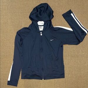 Nike Navy Blue Zip-Up Hoodie